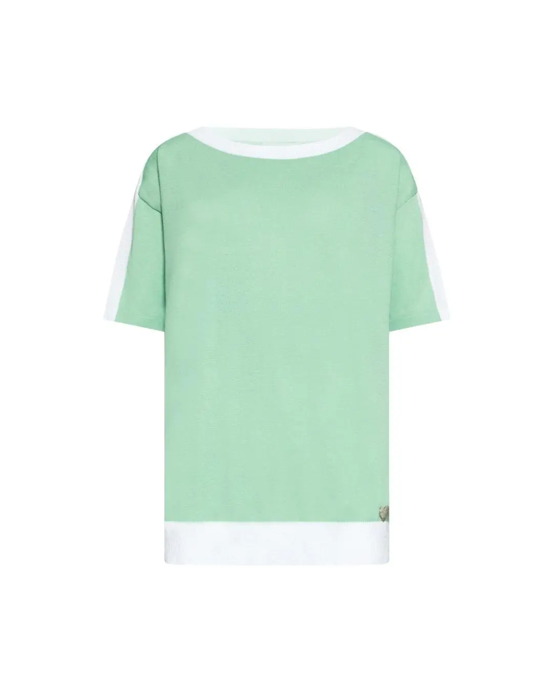 Maglia girocollo lurex SILVER LUREX-VERDE