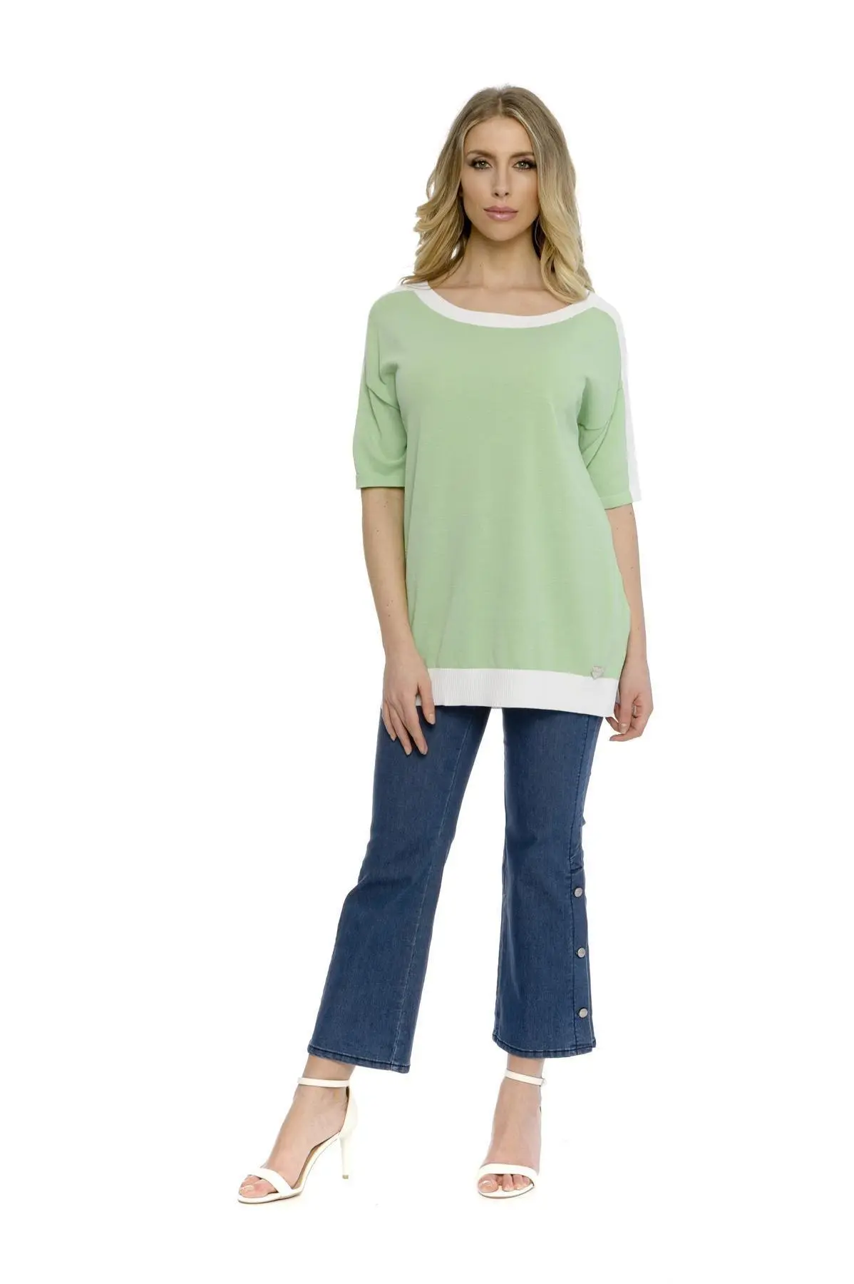 Maglia girocollo lurex SILVER LUREX-VERDE - Image 4