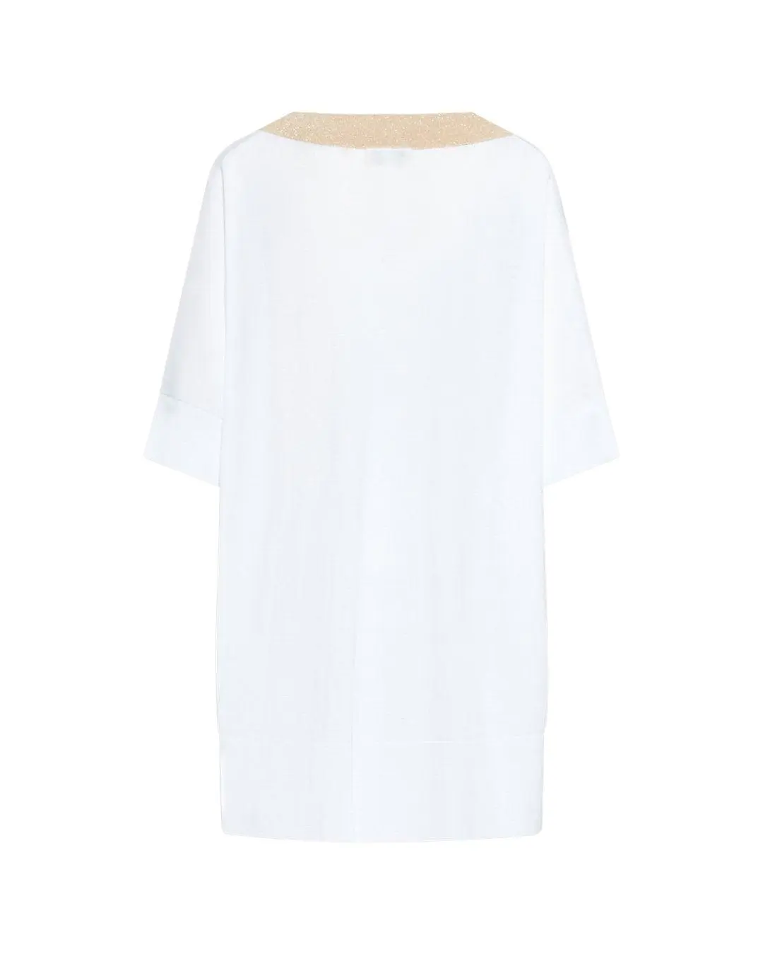 Maglia in viscosa con scollo V BIANCO - Image 2
