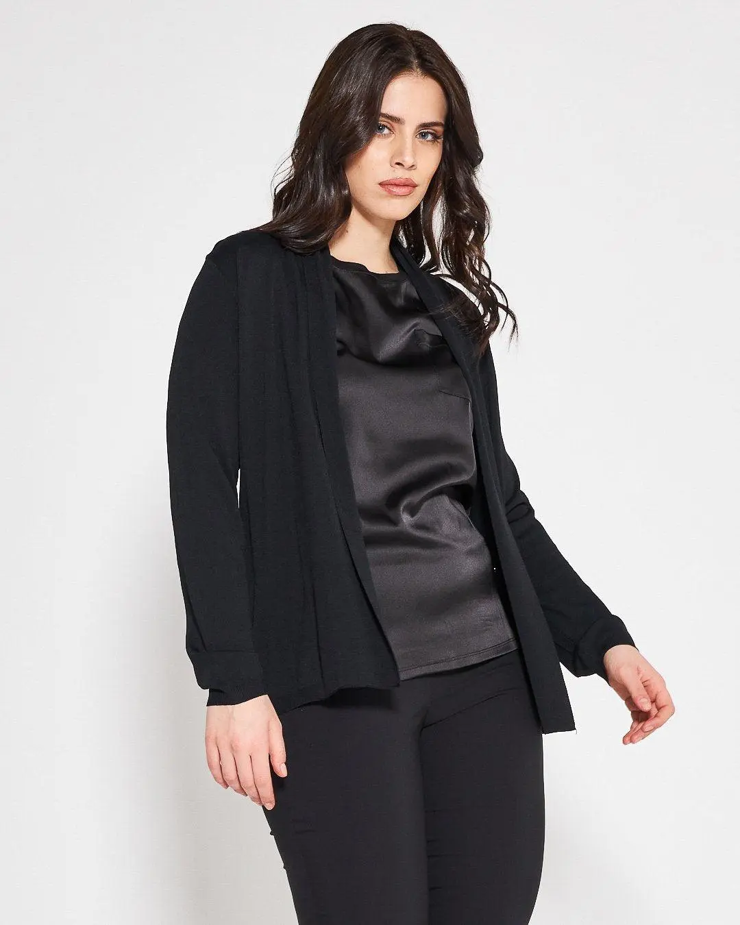 Cardigan basic NERO