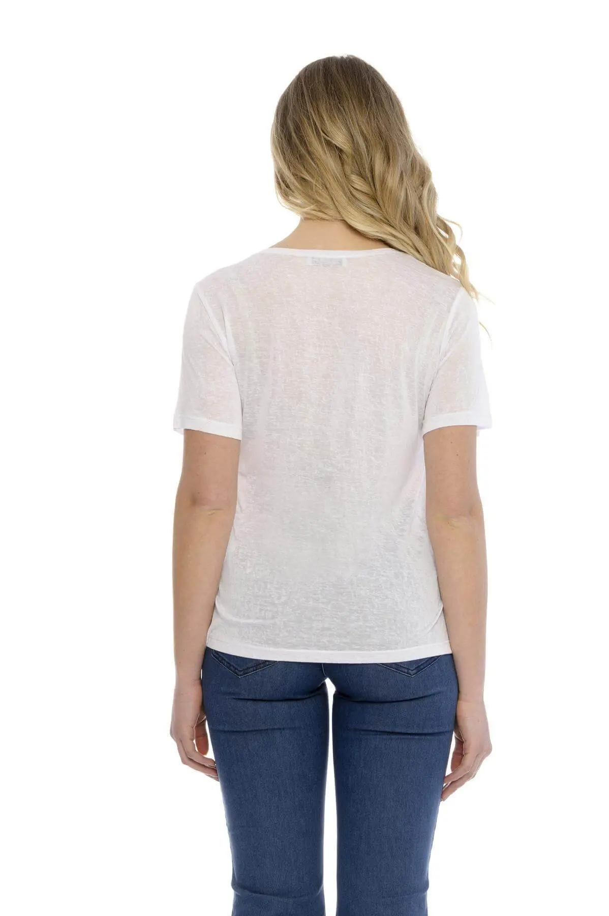 T-shirt basic fiammata BIANCO - Image 2