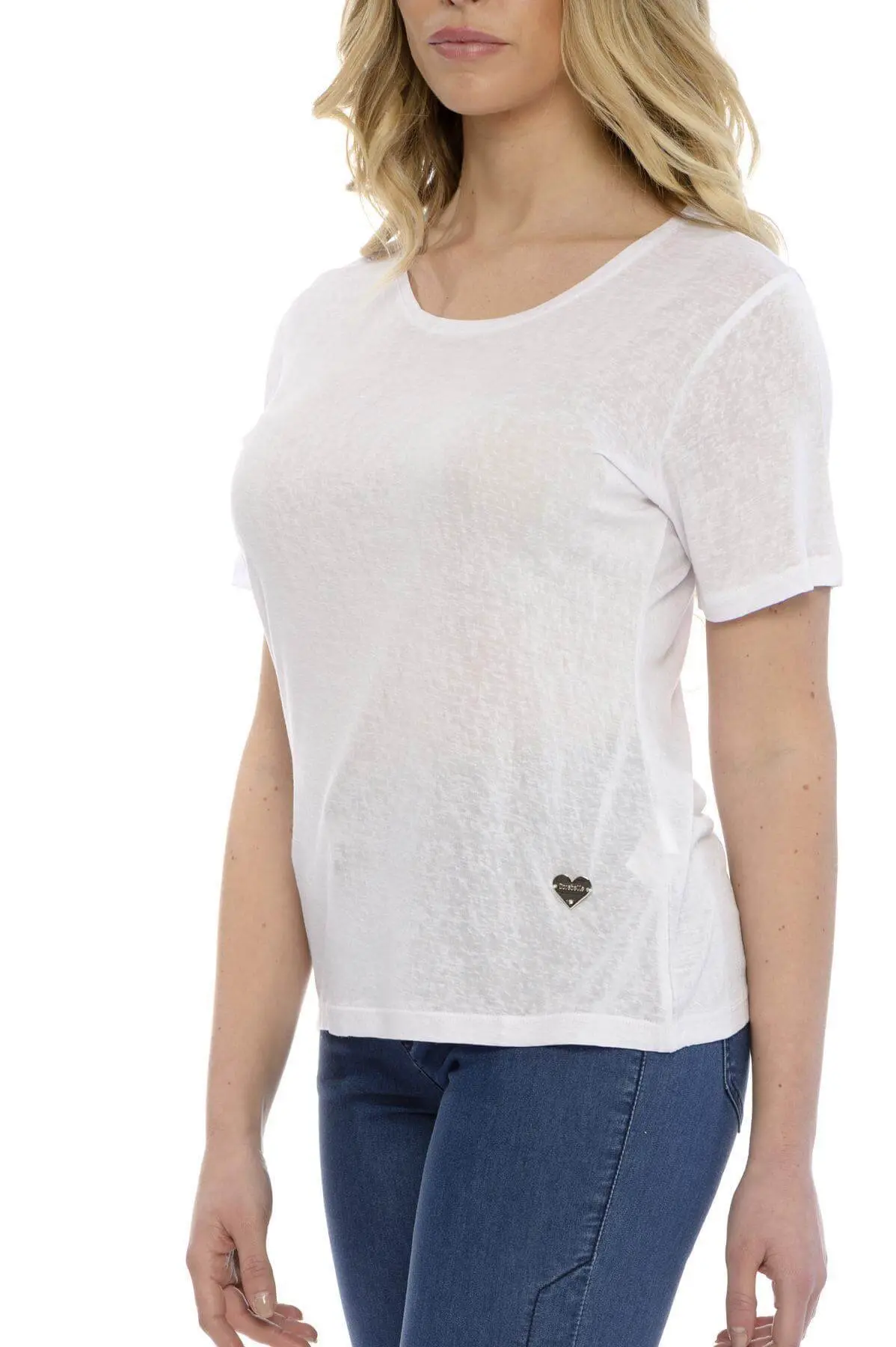 T-shirt basic fiammata BIANCO - Image 3