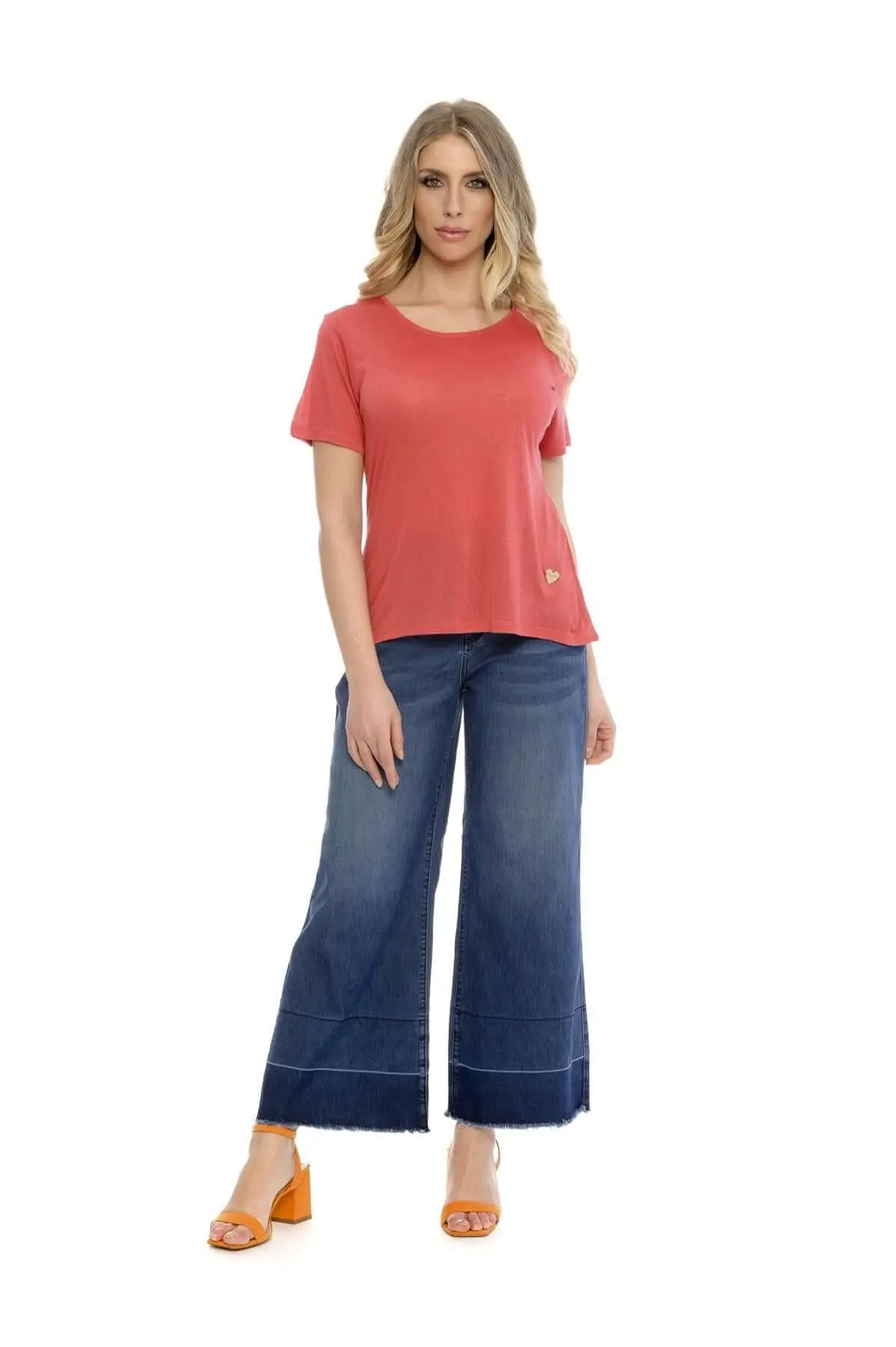 T-shirt basic fiammata CORALLO - Image 4