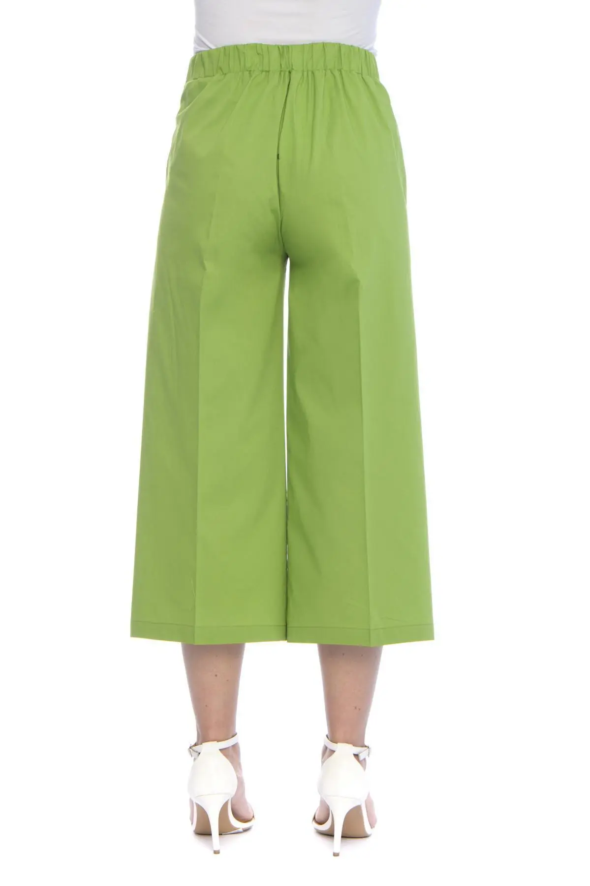 Pantalone gaucho con zip laterale VERDE ACIDO - Image 2