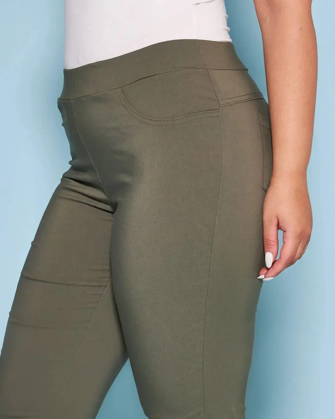 Pantalone pinochhietto con ricamo MILITARE - Image 2