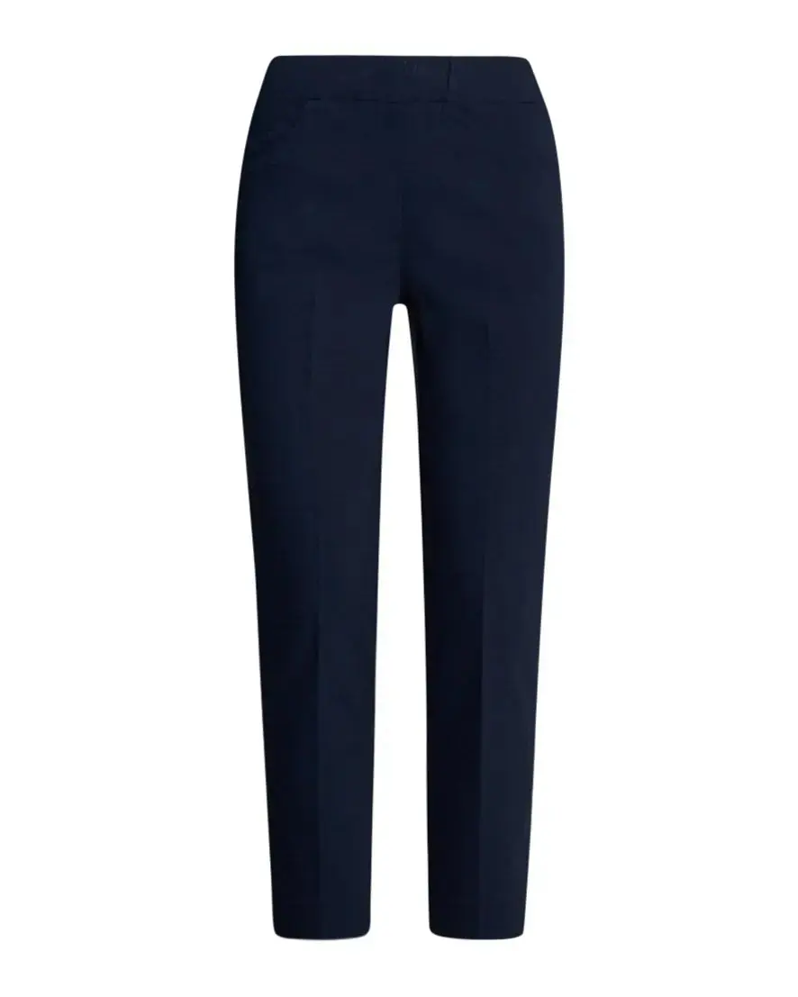 Pantalone pinochhietto con ricamo BLU