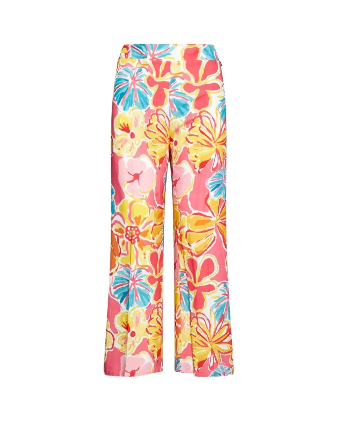 Pantalone in fantasia floreale ARANCIO