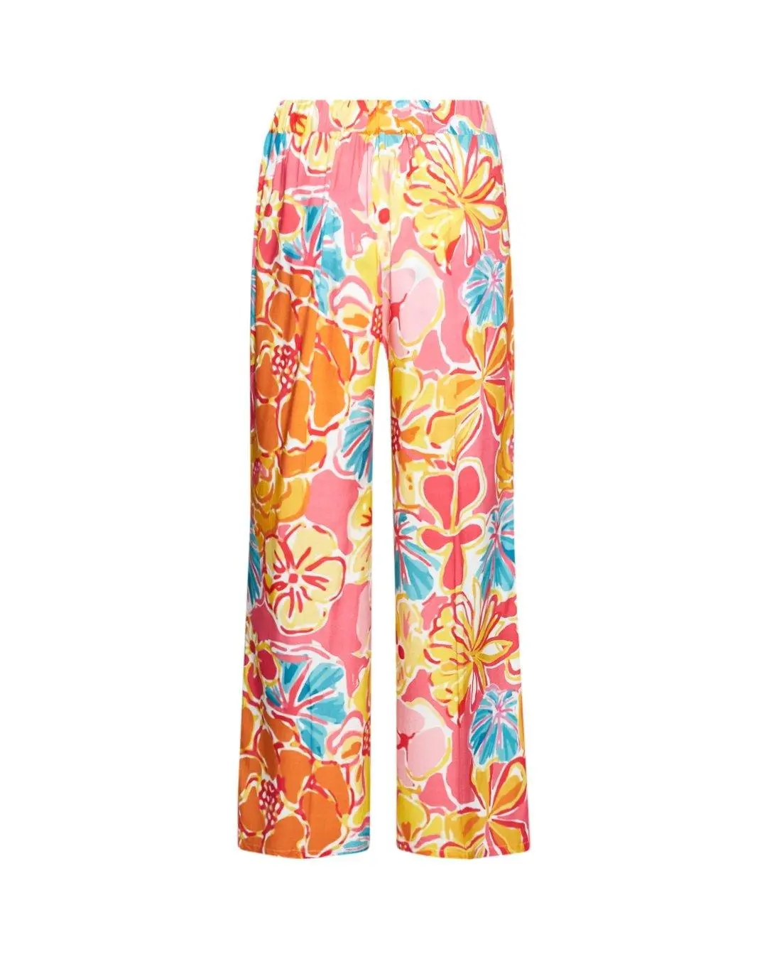 Pantalone in fantasia floreale ARANCIO - Image 3
