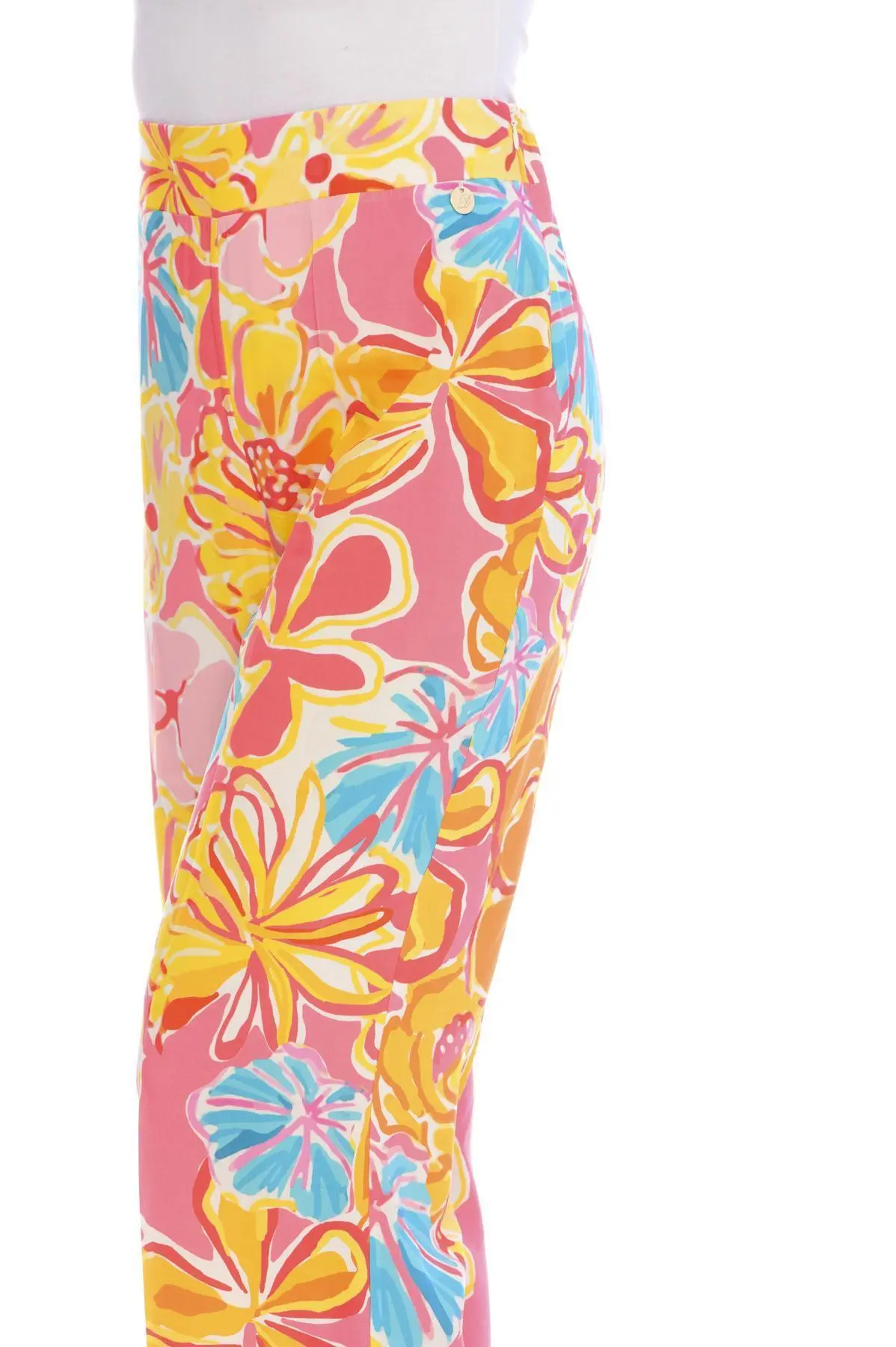 Pantalone in fantasia floreale ARANCIO - Image 4