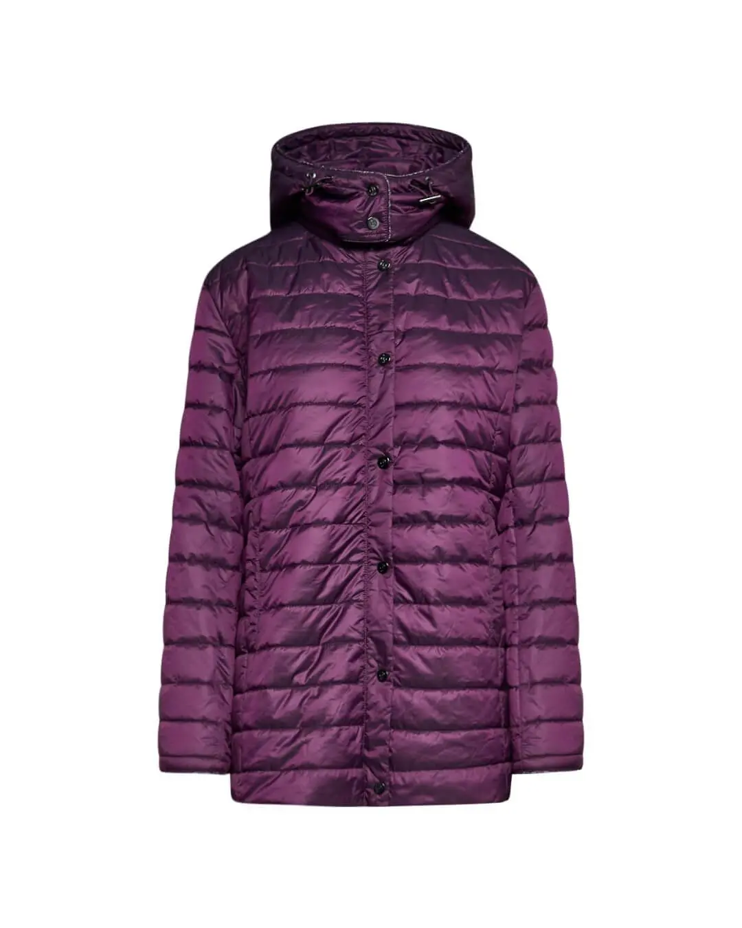 Piumino leggero in nylon trapuntato con cappuccio PRUGNA - Image 2