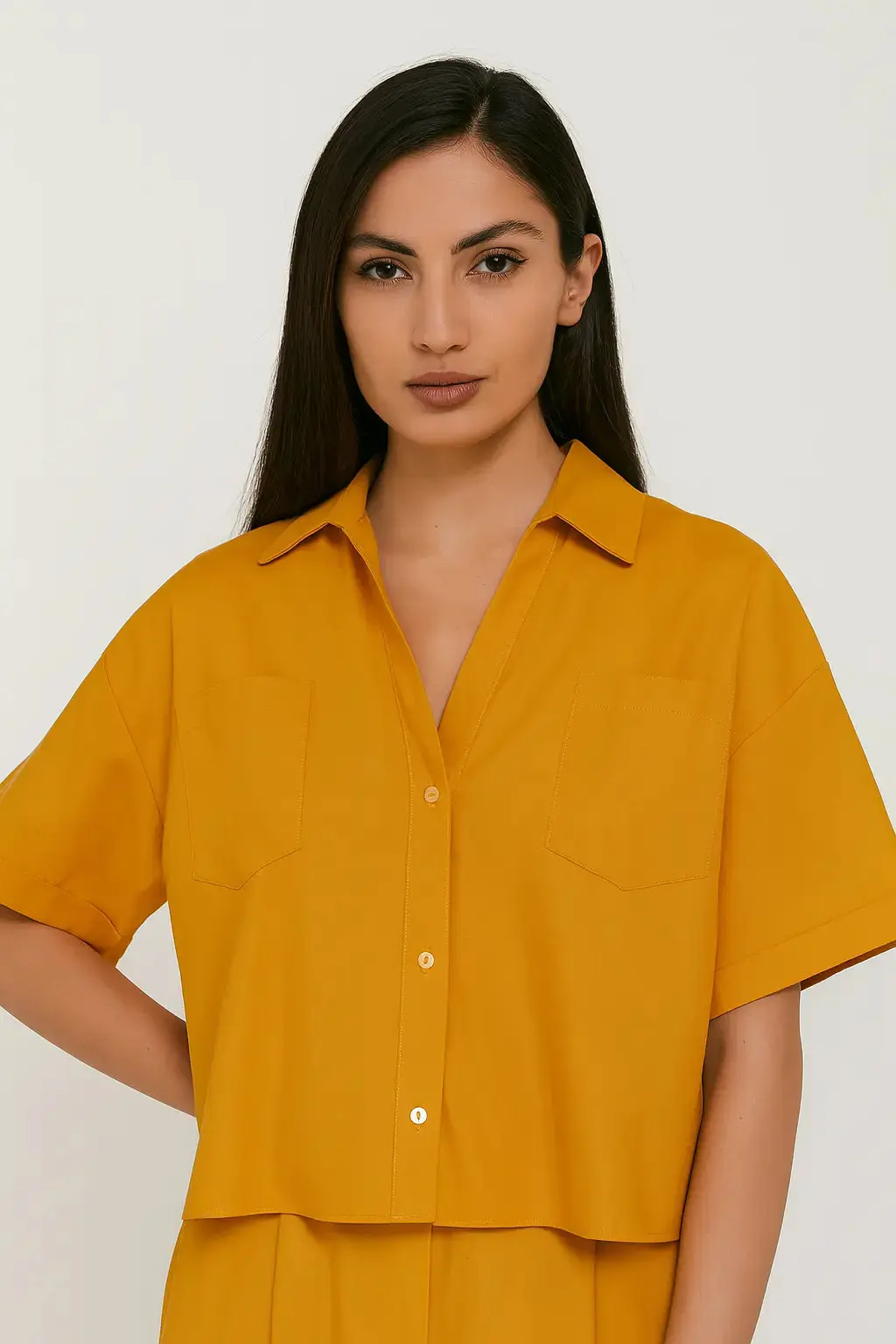 Camicia crop ARANCIO - Image 2