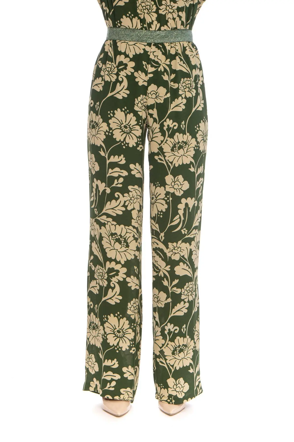 Pantalone fantasia floreale VERDE - Image 2