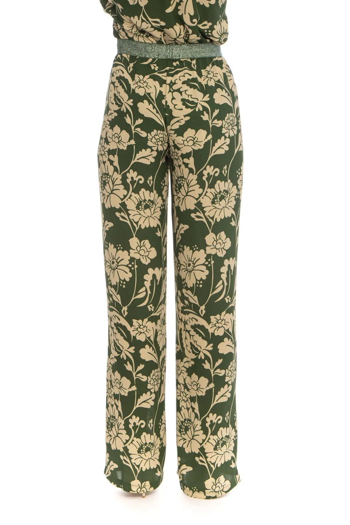 Pantalone fantasia floreale VERDE - Image 3