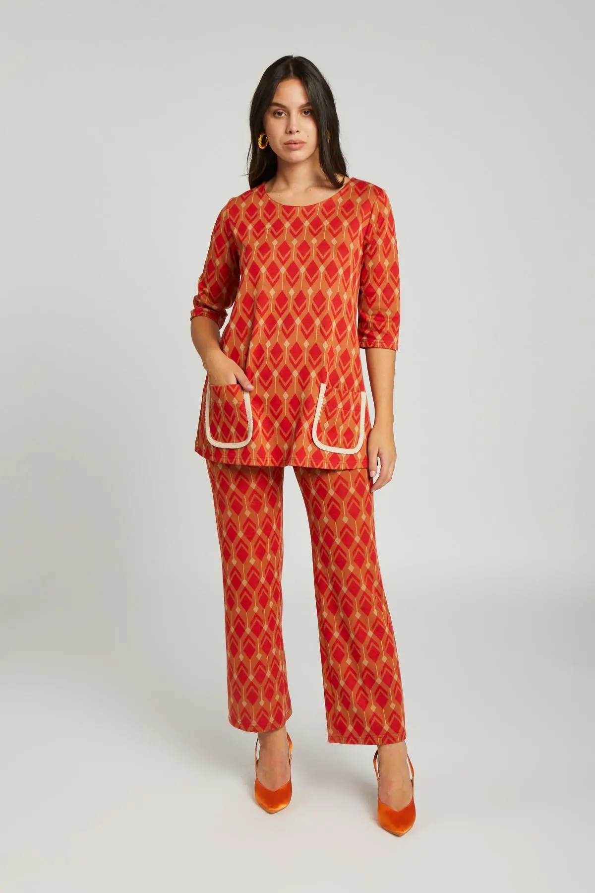 Pantalone fantasia ARANCIO - Image 3