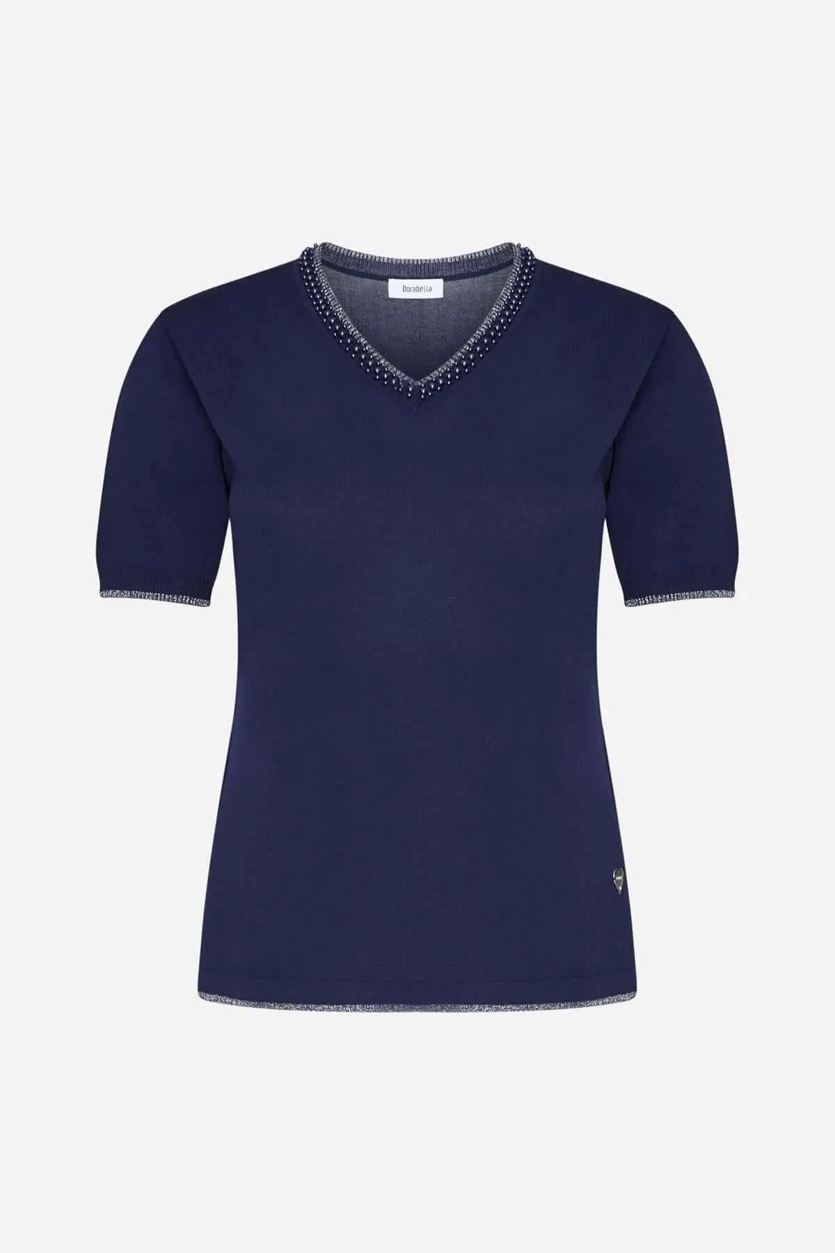 Maglia scollo a V BLUE NAVY - Image 2