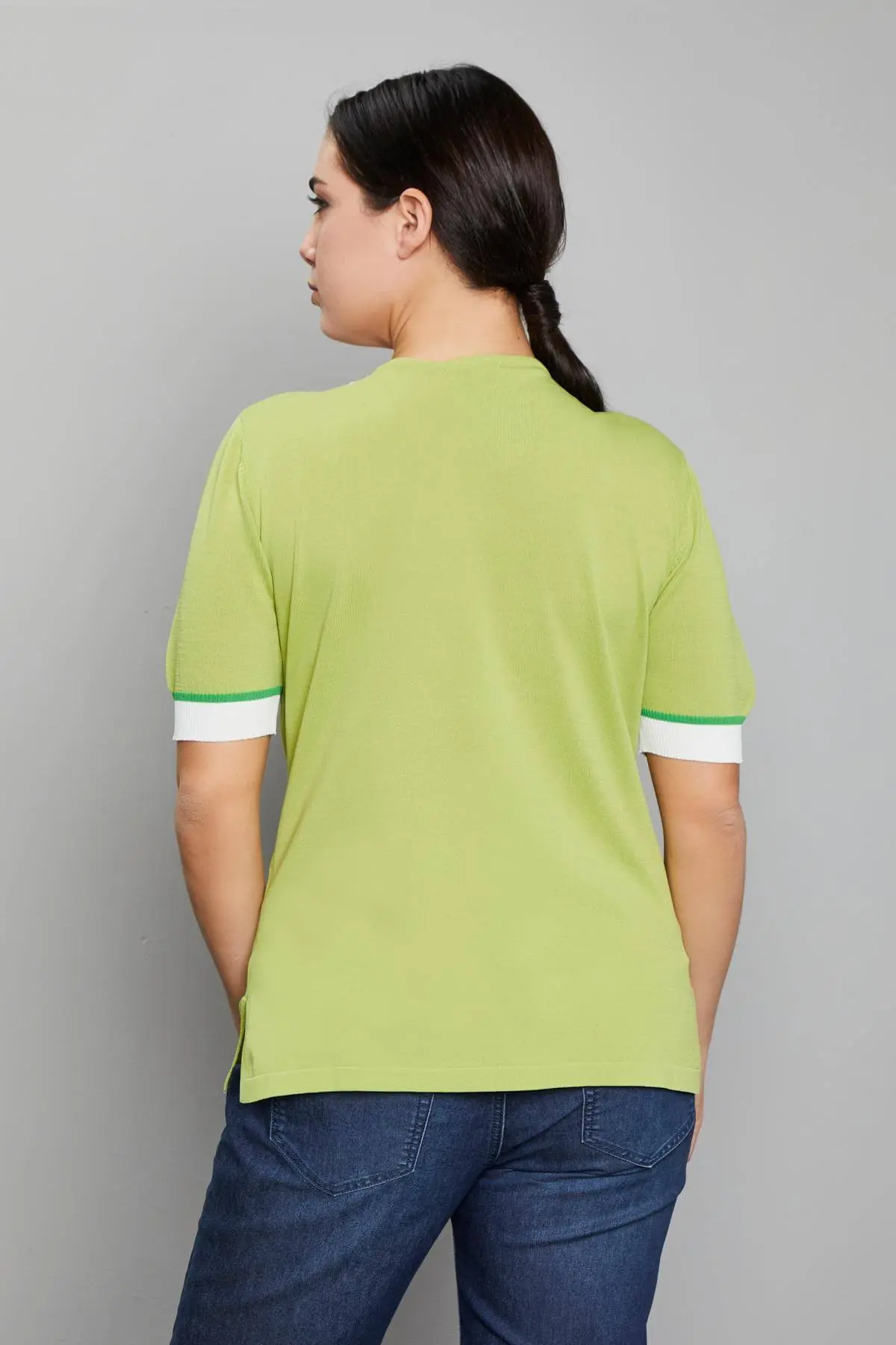 Maglia scollo V PISTACCHIO - Image 5