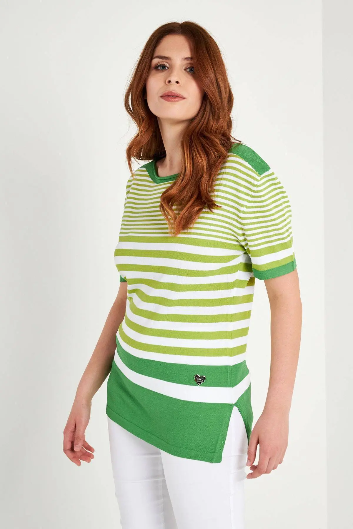 Maglia righe PISTACCHIO-GIADA