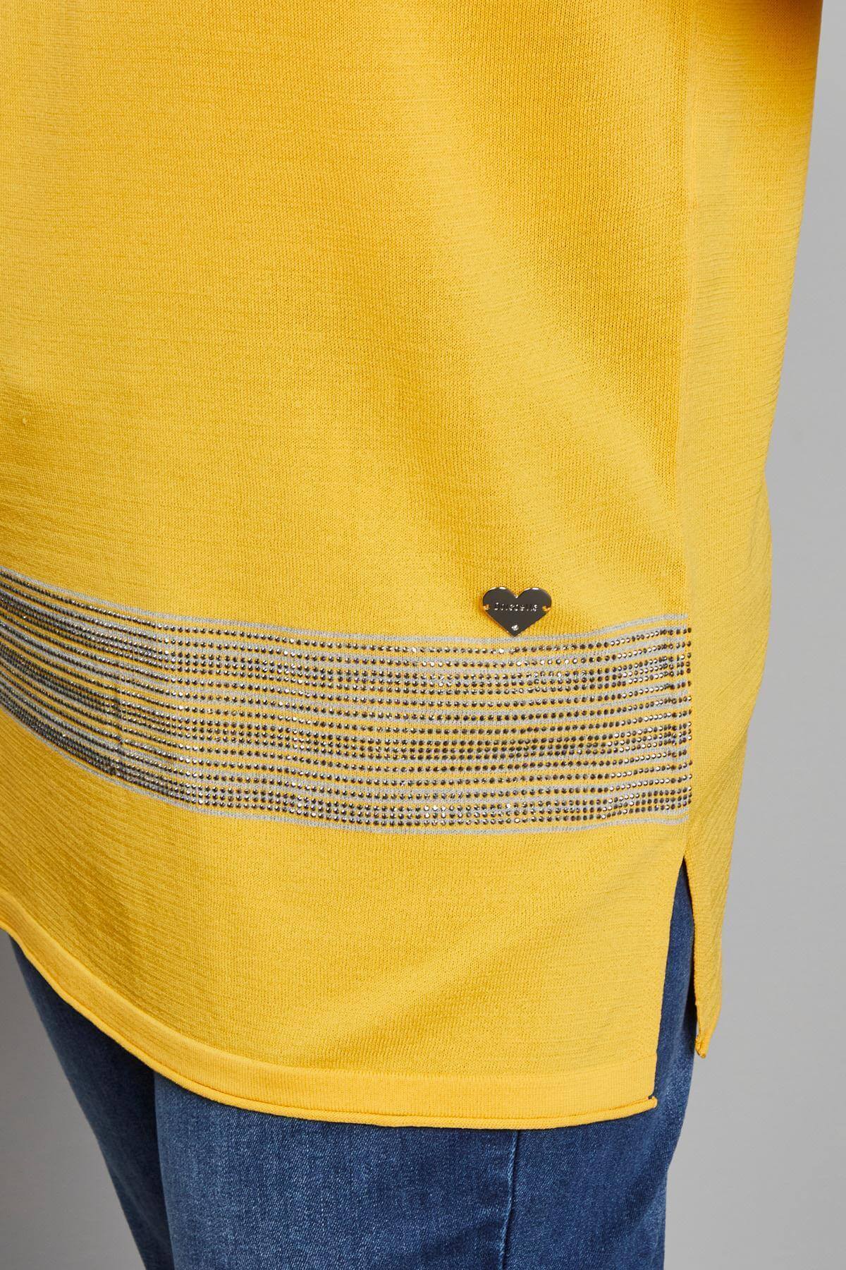 Maxi maglia con dettaglio strass OCRA - Image 3