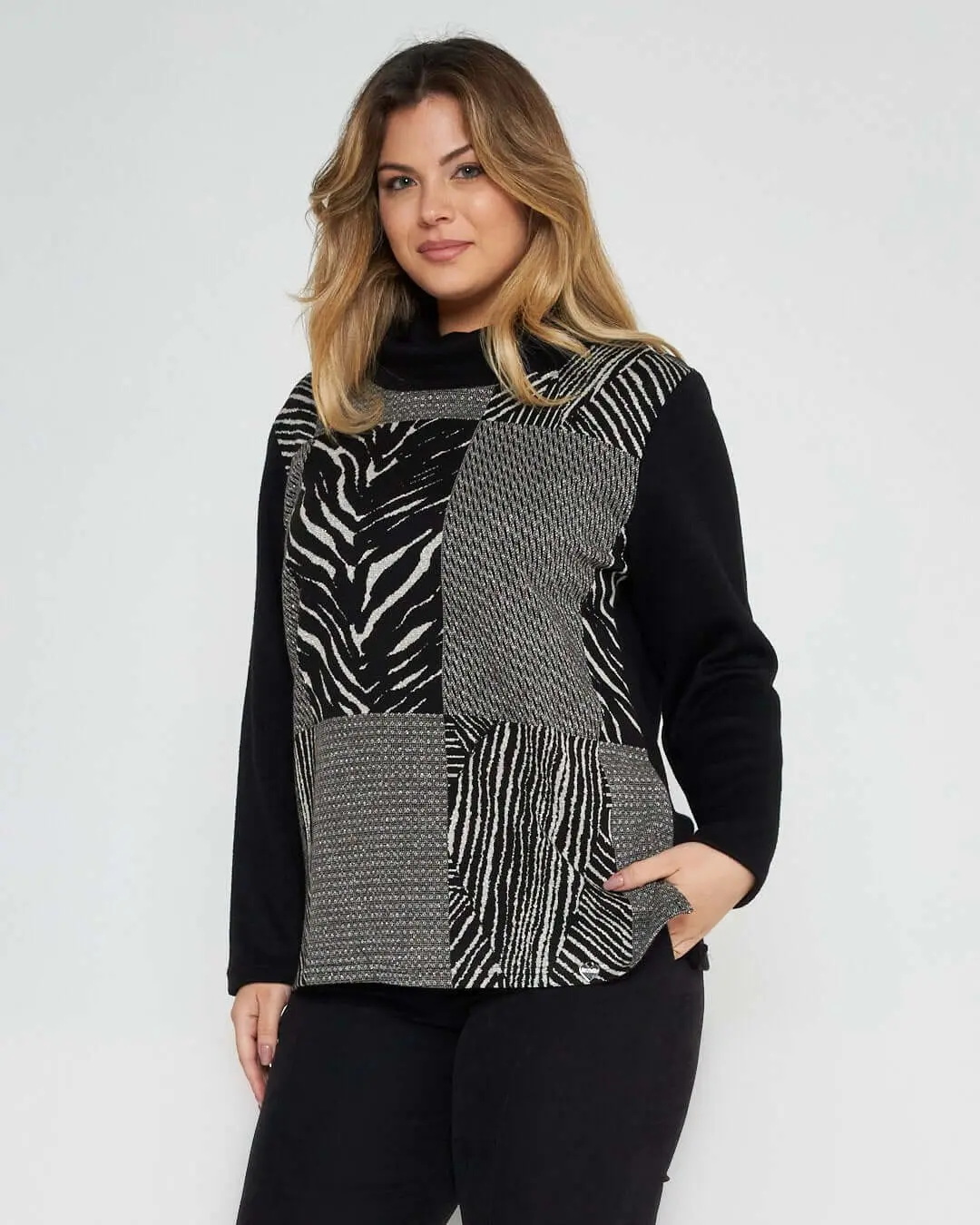 Maglia in fantasia NERO