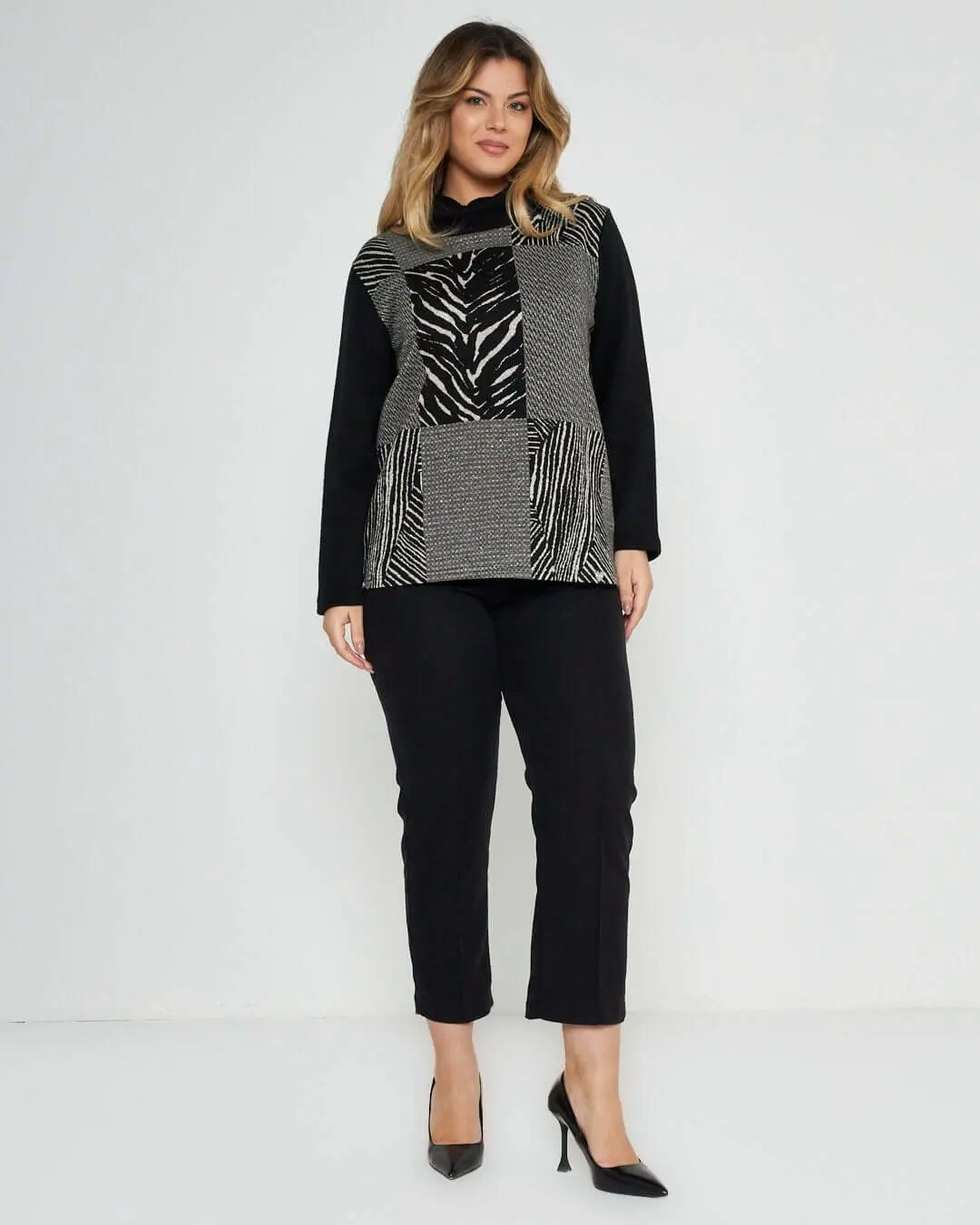 Maglia in fantasia NERO - Image 3