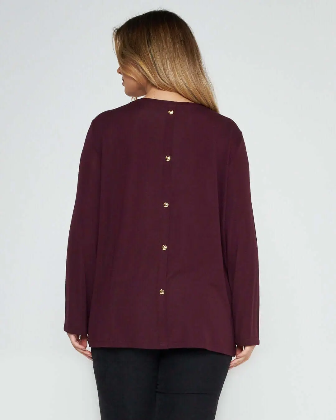 Maglia in fantasia geometrica BORDEAUX - Image 4