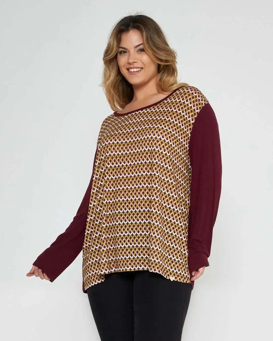 Maglia in fantasia BORDEAUX - Image 2