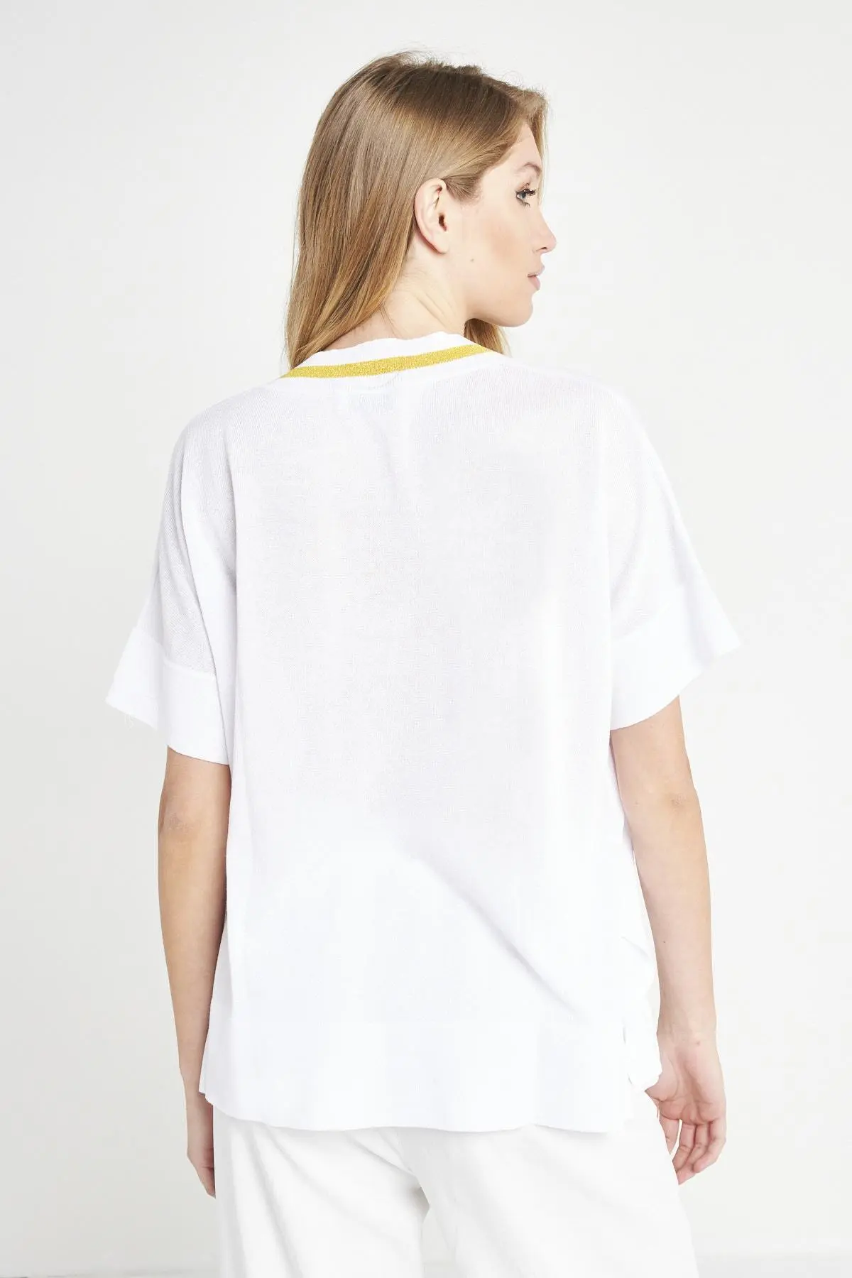 Maglia scollo a V lurex MANGO - Image 4
