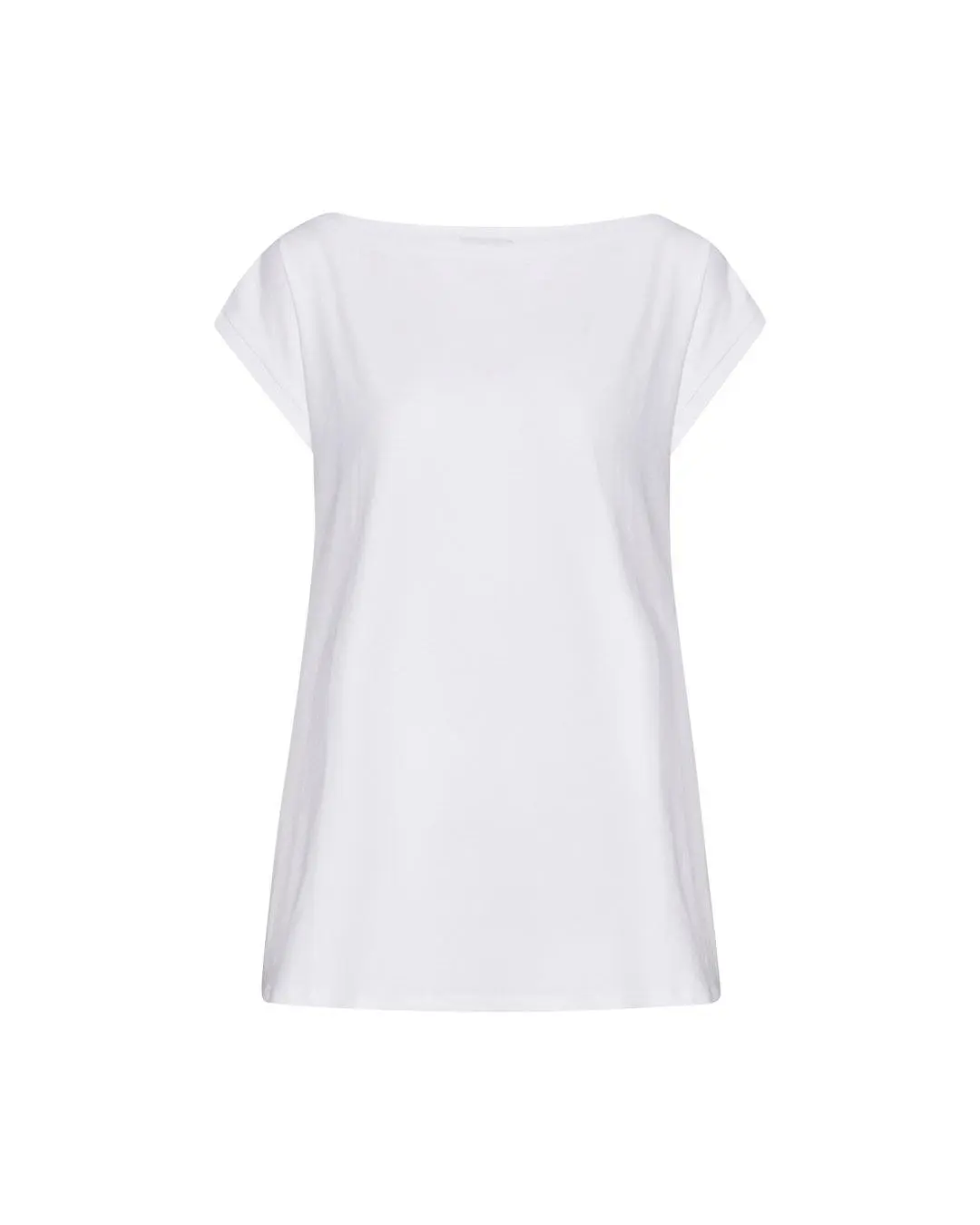 T-shirt scollo a barca BIANCO