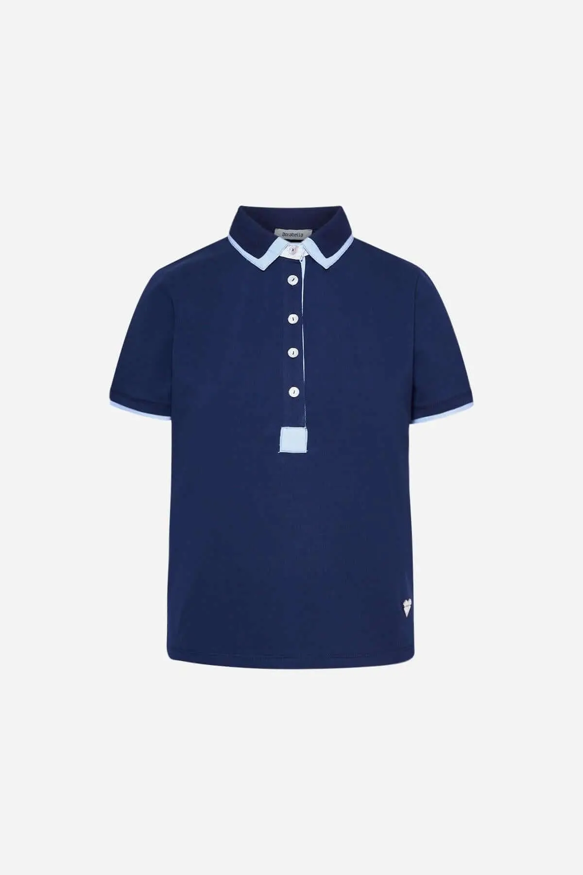 Polo scollo V BLUE NAVY - Image 2