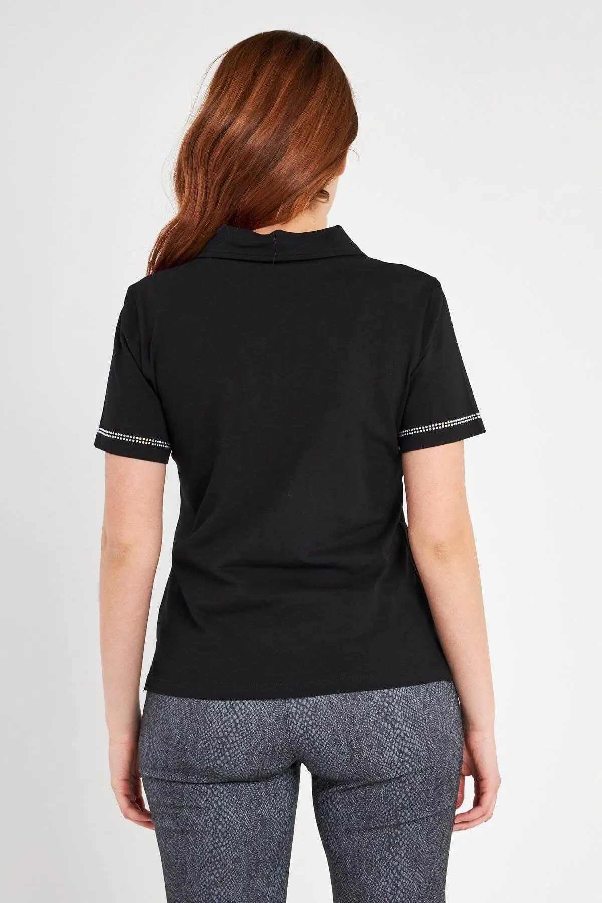 Polo con strass BLACK - Image 3