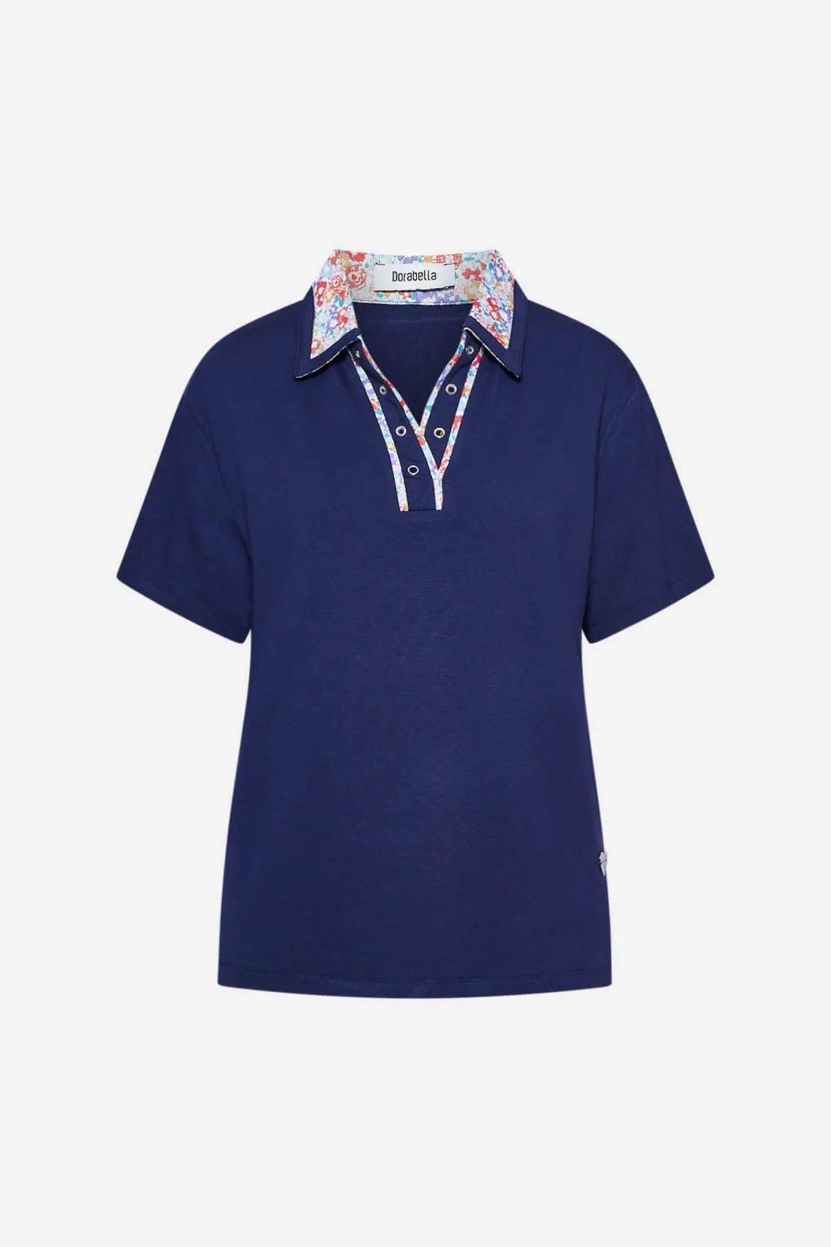 Polo profili floreali BLUE NAVY - Image 2