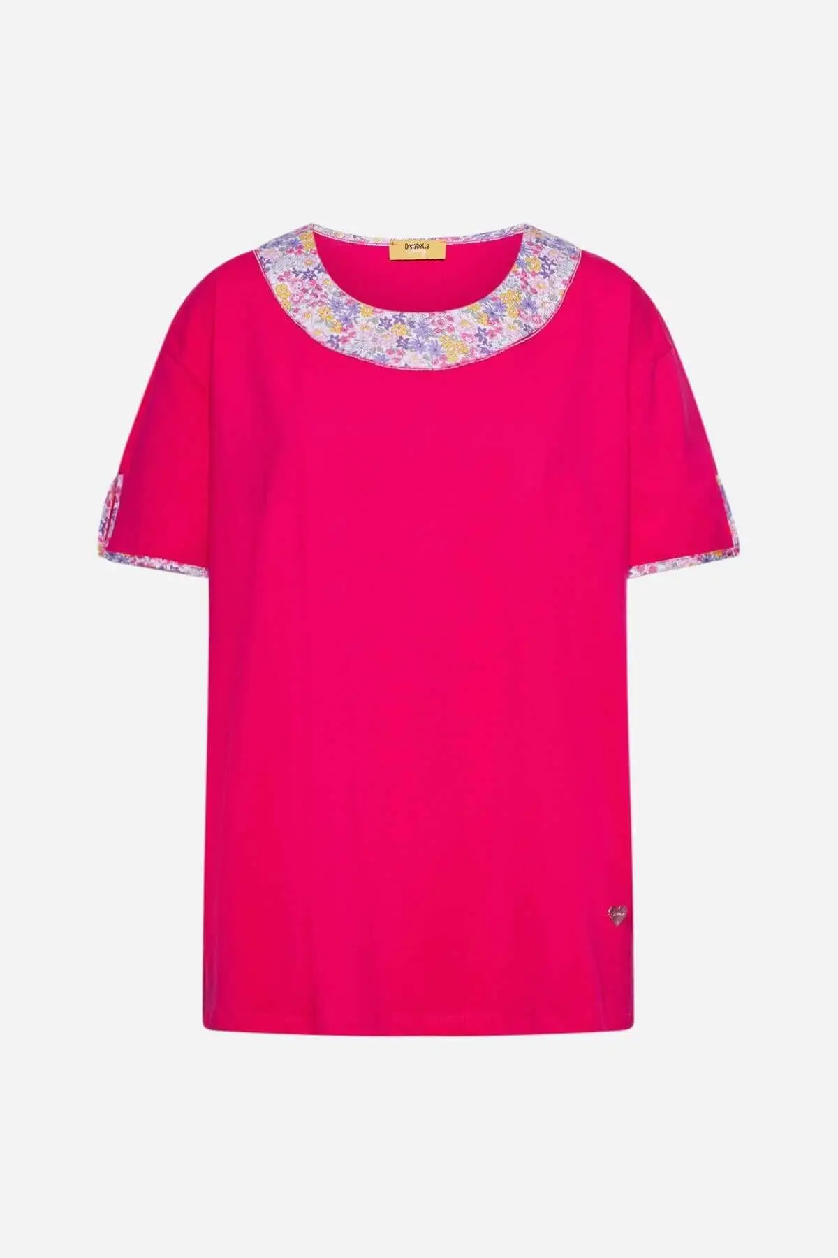 Maglia con scollo a fiori MAGENTA - Image 2
