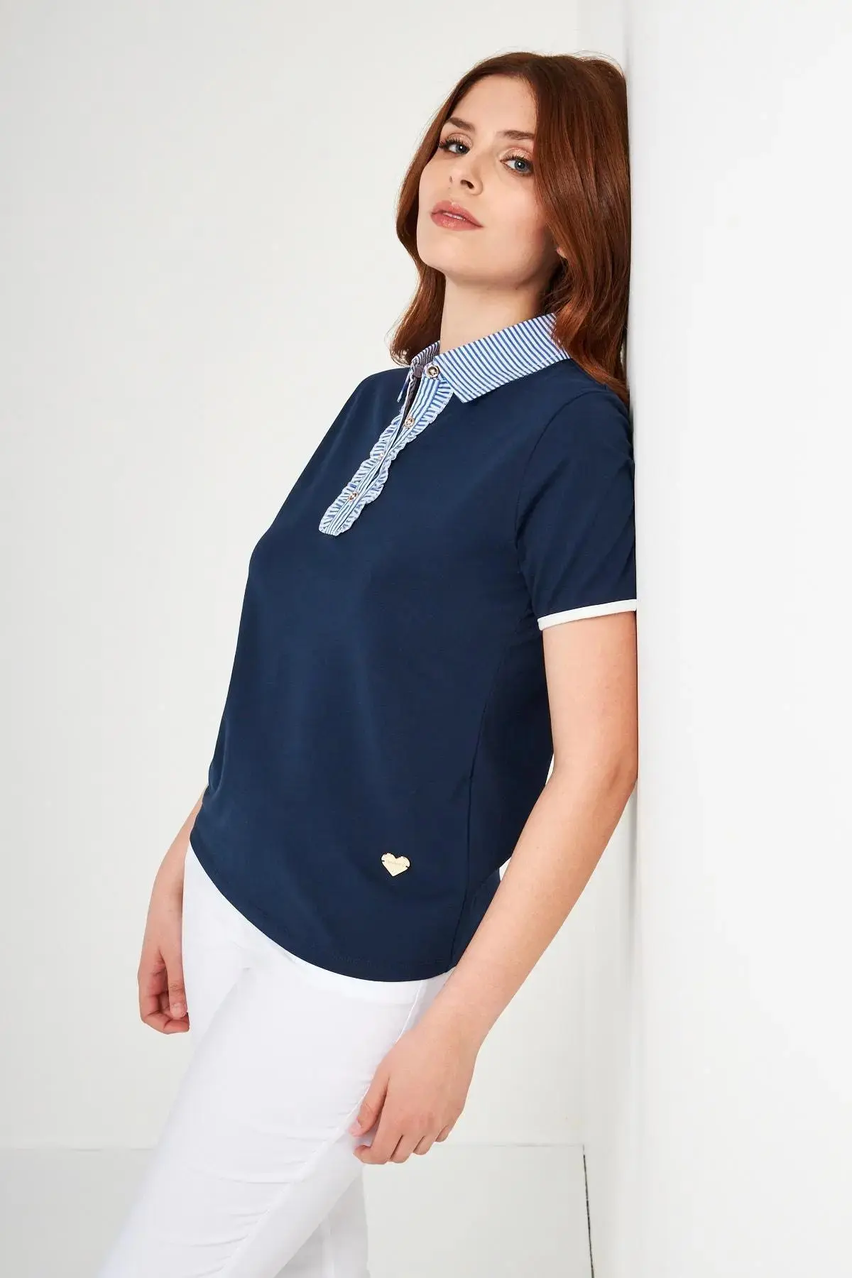 POLO ROUCHES BLUE NAVY - Image 2