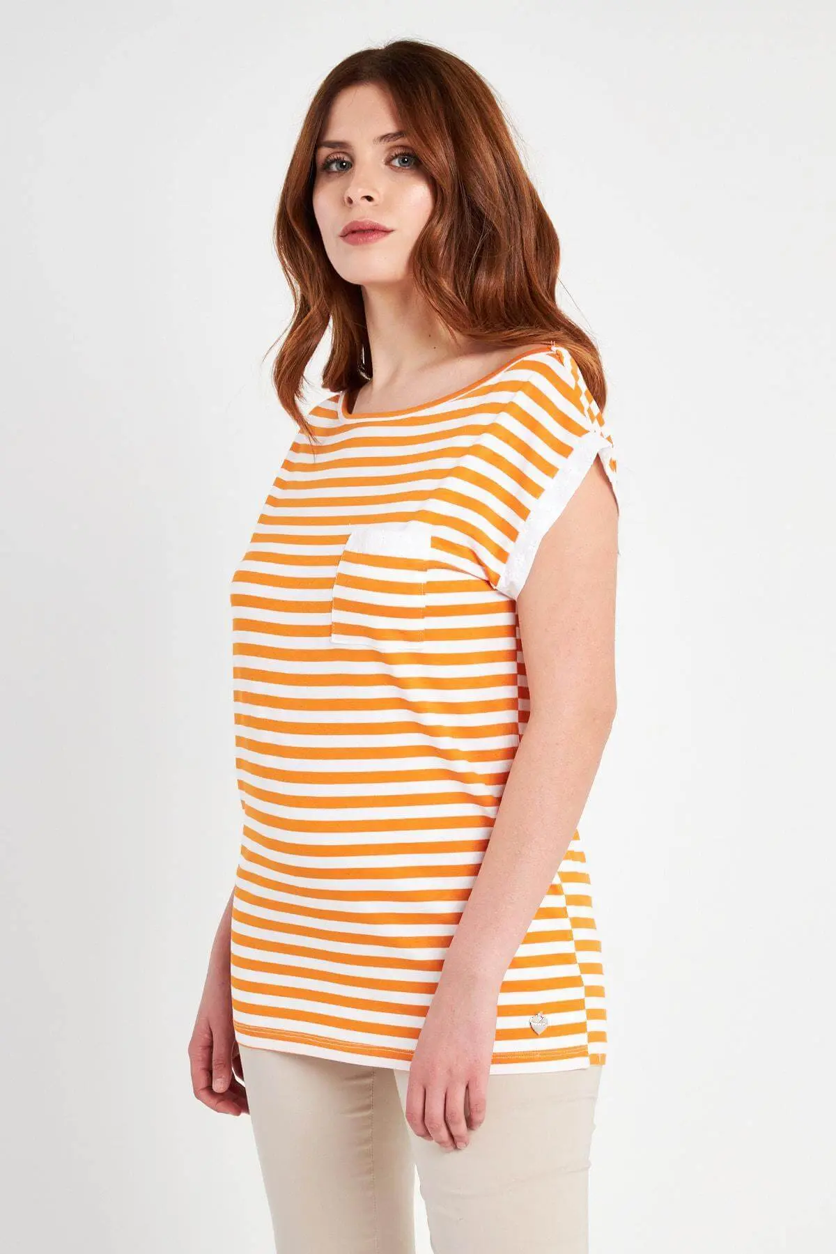 Maglia fantasia righe ARANCIO