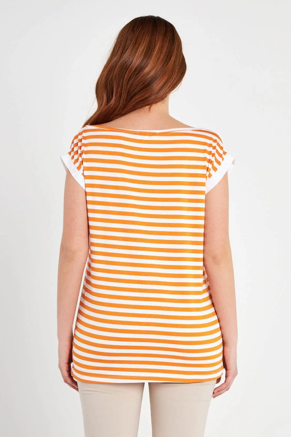 Maglia fantasia righe ARANCIO - Image 5
