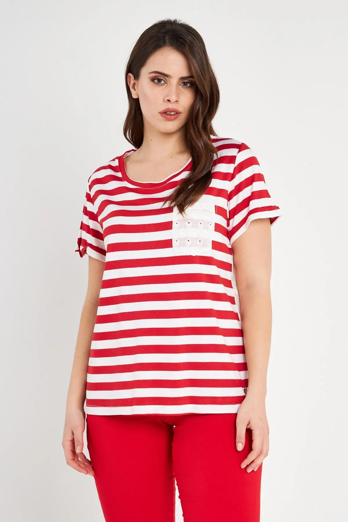 Maglia righe ROSSO