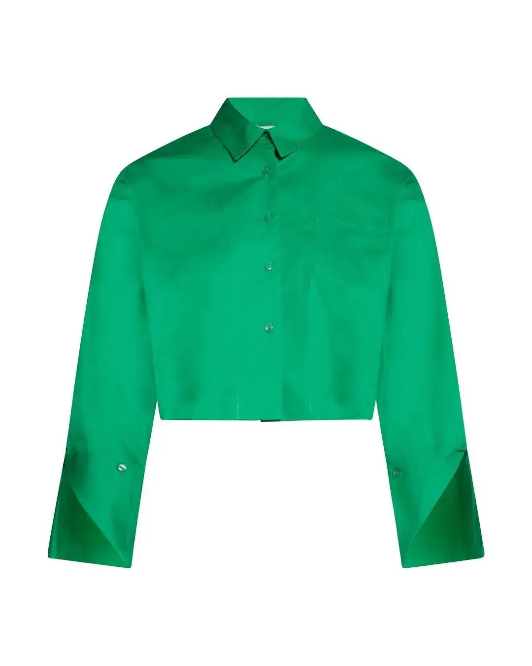Camicia crop VERDE BANDIERA