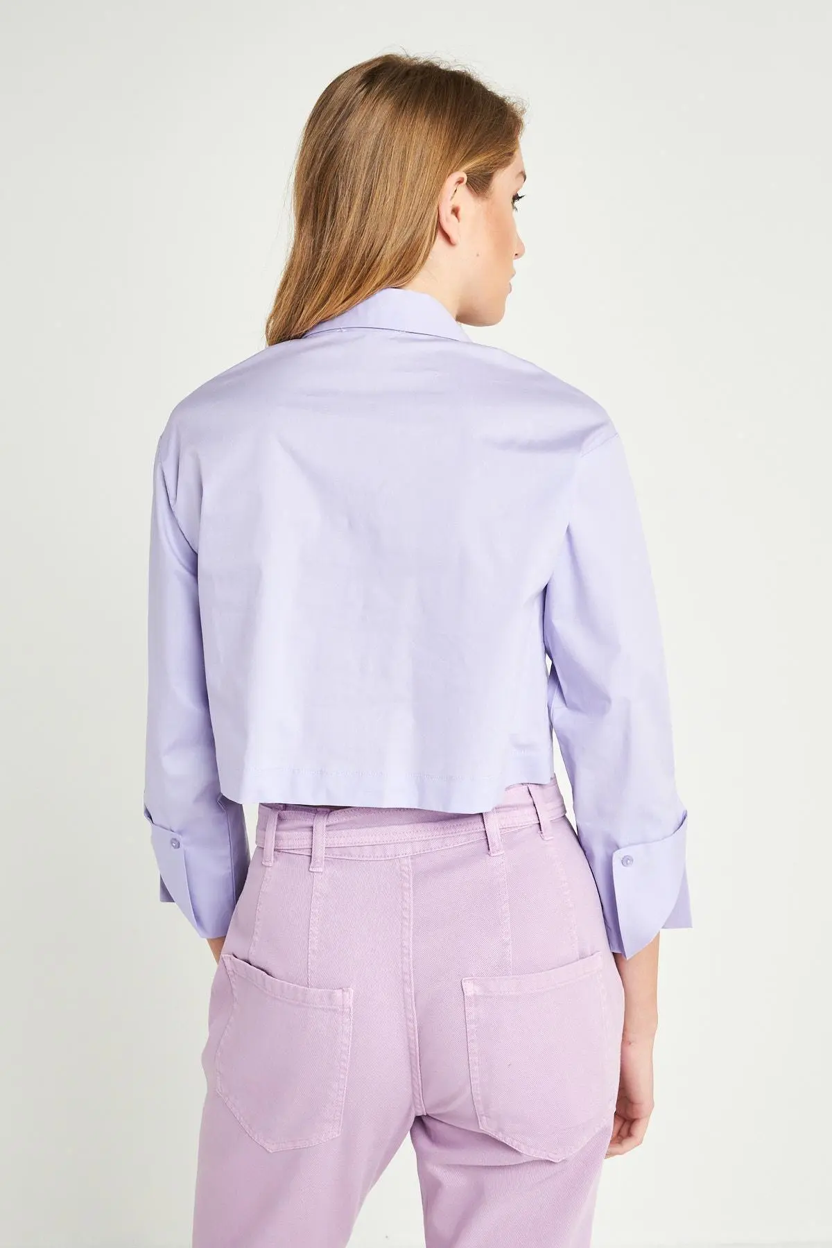 Camicia crop LILLA - Image 3