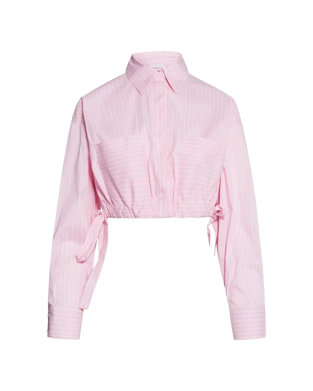 Camicia crop ROSA BUBBLE