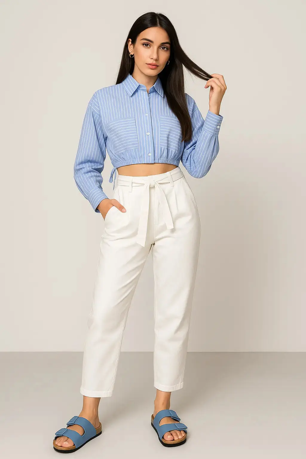 Camicia crop CIELO - Image 2