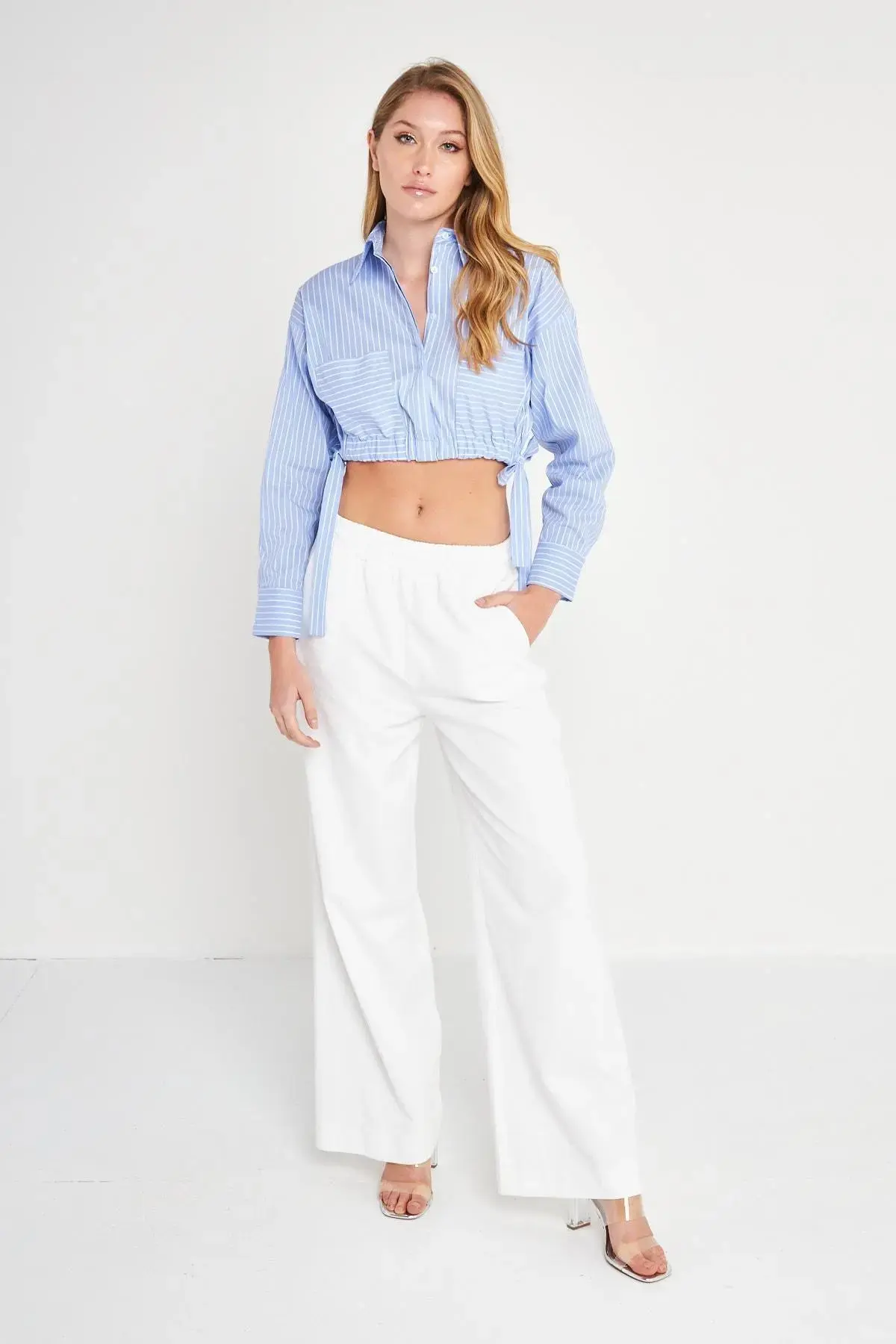 Camicia crop CIELO - Image 3