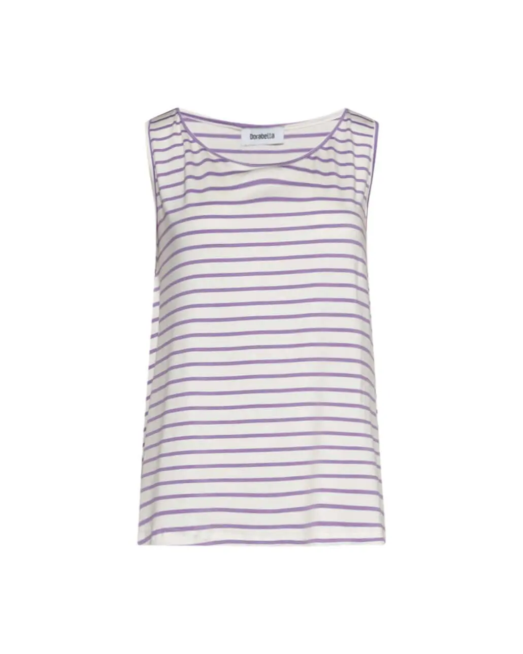 Canotta basic righe LATTE-LILLA - Image 2