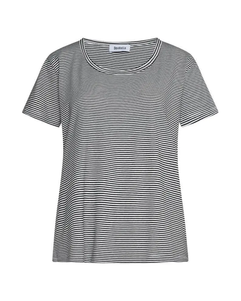 Maglia in fantasia righe LATTE-NERO