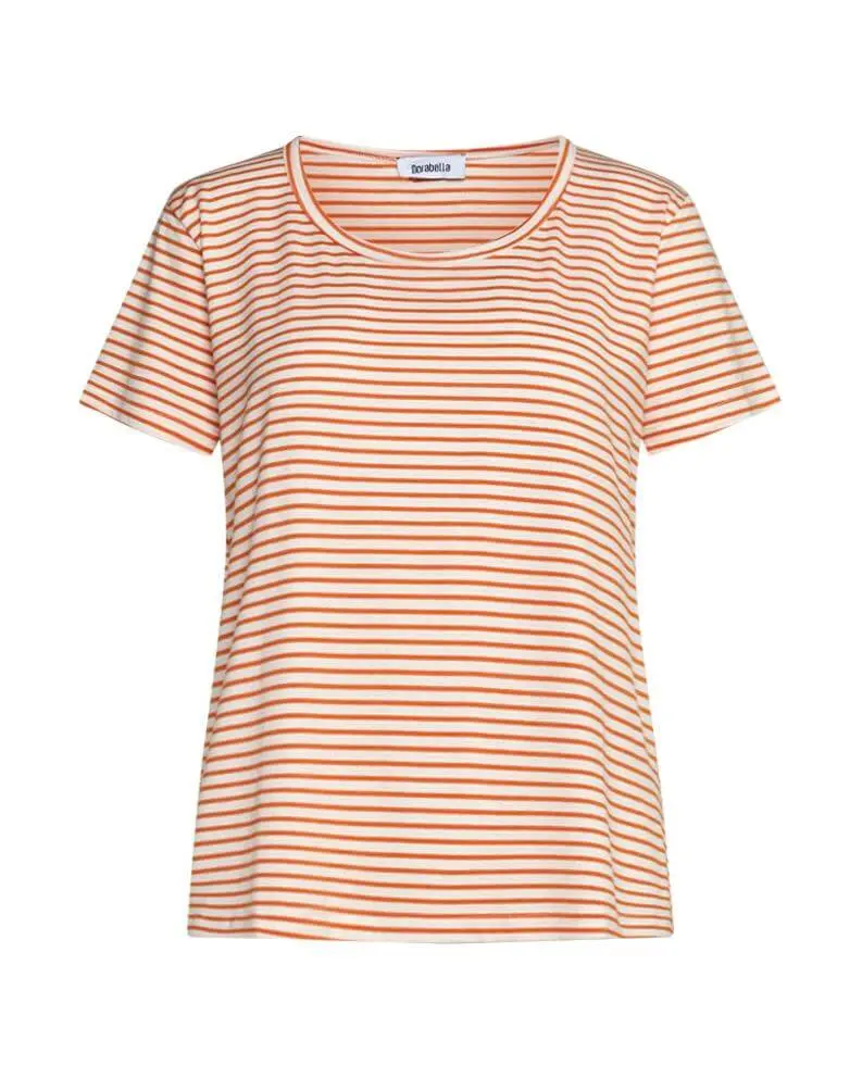 Maglia in fantasia righe LATTE-ARANCIO