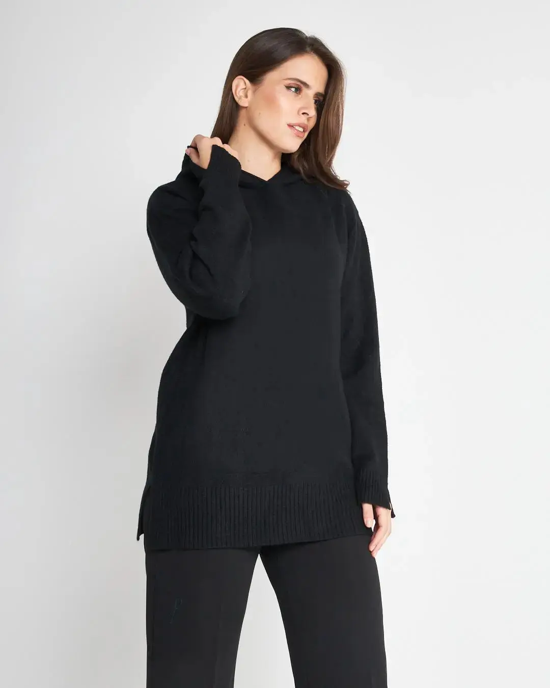 Felpa in maglia NERO - Image 2