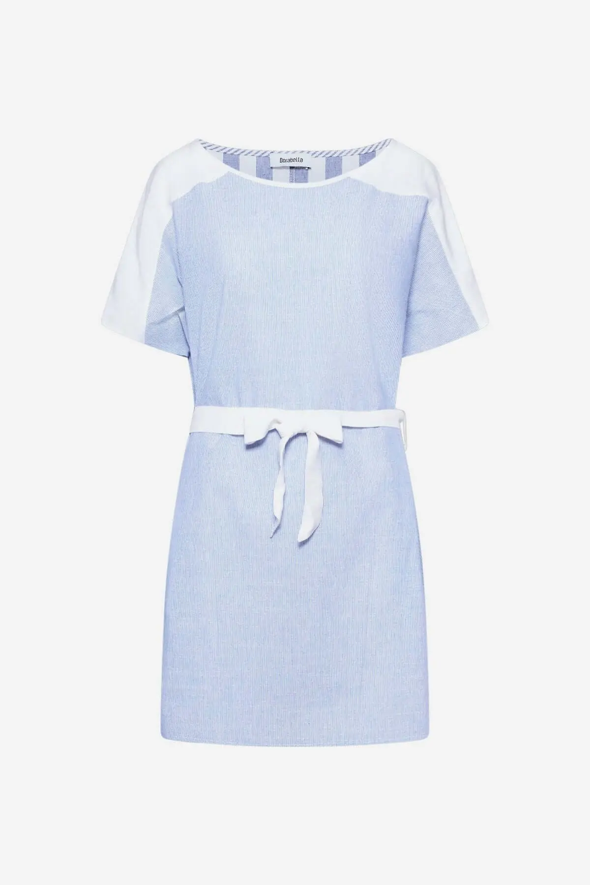 Abito righe strette BLU-BIANCO