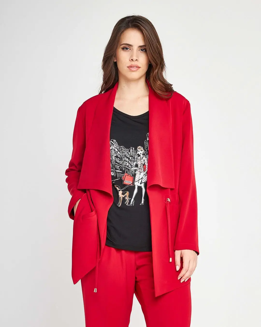 Spolverino collo revers ROSSO - Image 3