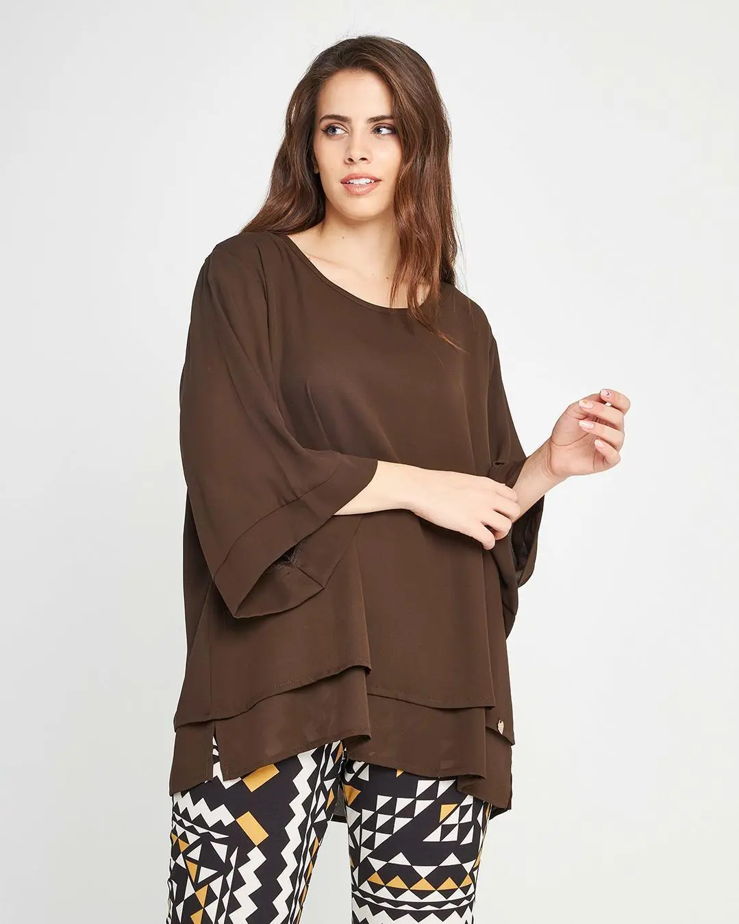 Casacca balze Marrone - Image 3