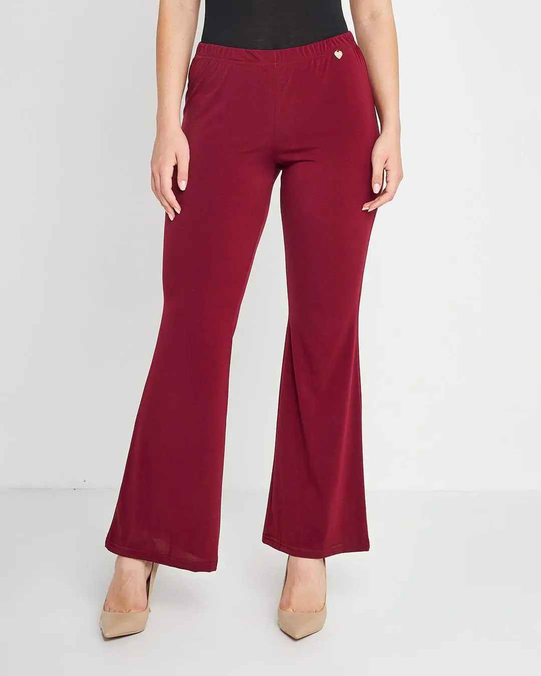 Pantalone flare PRUGNA