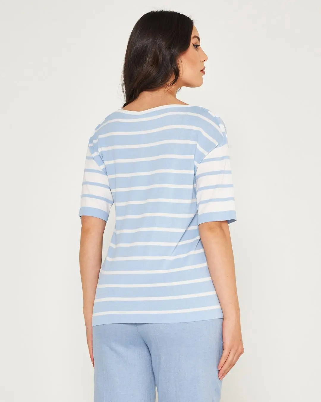 Maglia a righe Celeste - Image 6